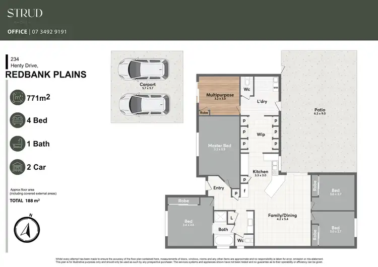 Floorplan of Homely house listing, 234 Henty Drive, Redbank Plains QLD 4301