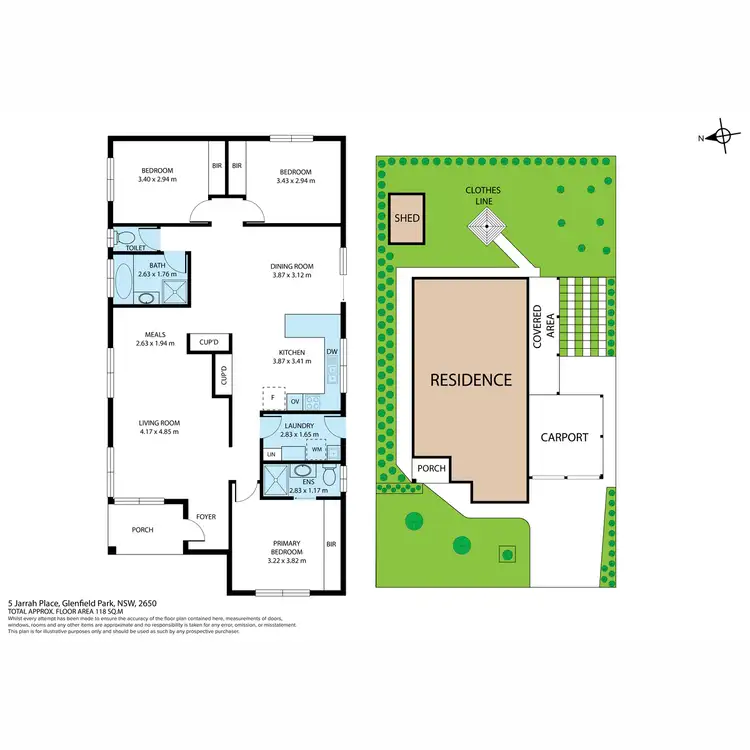 Floorplan of Homely house listing, 5 Jarrah Place, Glenfield Park NSW 2650