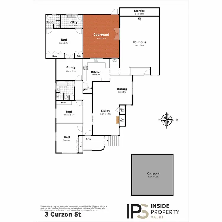 Floorplan of Homely house listing, 3 Curzon Street, Mount Lofty QLD 4350