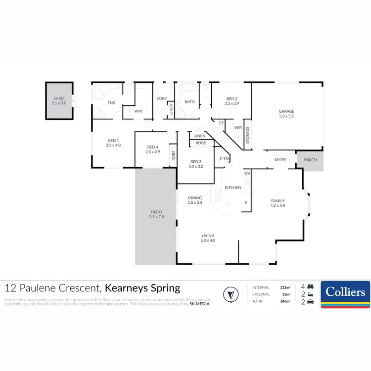 Floorplan of Homely house listing, 12 Paulene Crescent, Kearneys Spring QLD 4350