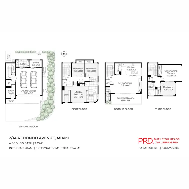 Floorplan of Homely villa listing, 2/1a Redondo Avenue, Miami QLD 4220