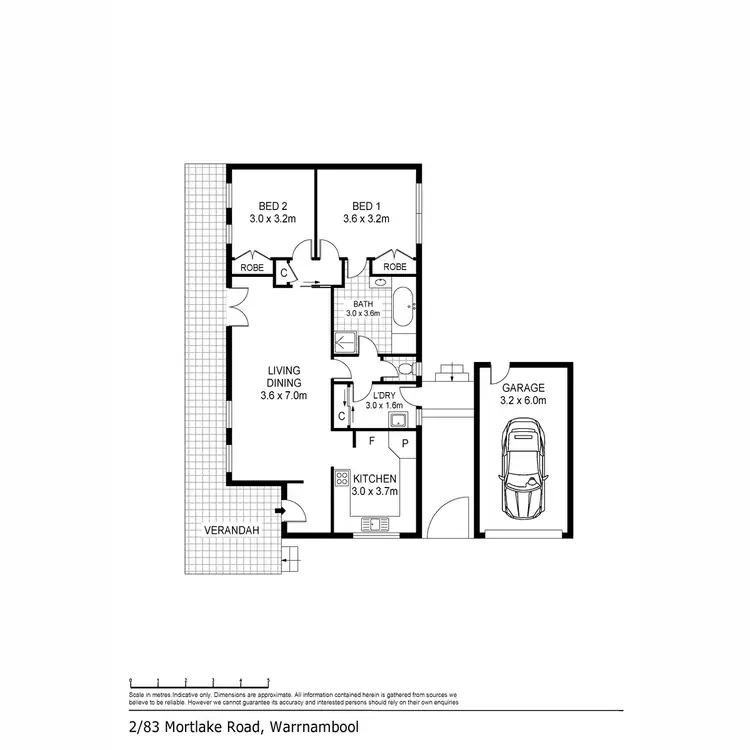 Floorplan of Homely house listing, 2/83 Mortlake Road, Warrnambool VIC 3280