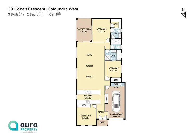 Floorplan of Homely house listing, 39 Cobalt Crescent, Caloundra West QLD 4551