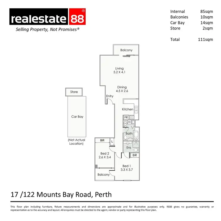 Floorplan of Homely apartment listing, 17/122 Mounts Bay Road, Perth WA 6000
