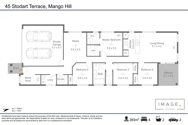 Floorplan of Homely house listing, 45 Stodart Terrace, Mango Hill QLD 4509
