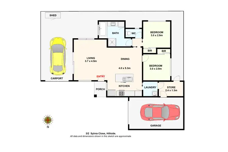 Floorplan of Homely unit listing, 3/2 Sylvia Close, Hillside VIC 3037