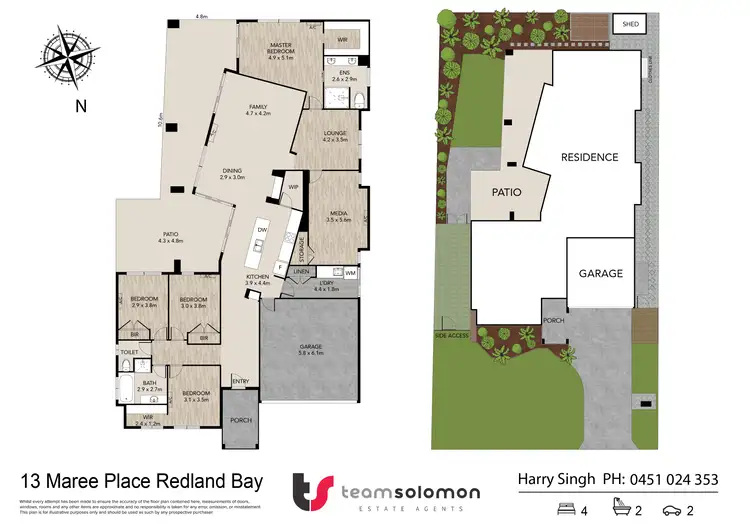 Floorplan of Homely house listing, 13 Maree Place, Redland Bay QLD 4165