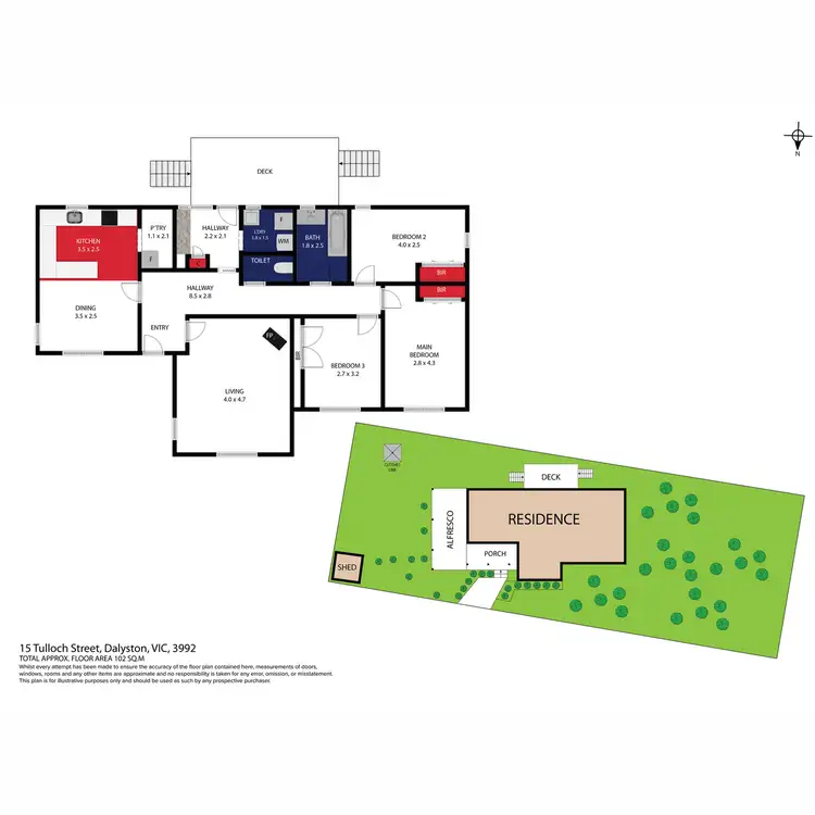 Floorplan of Homely house listing, 15 Tulloch Street, Dalyston VIC 3992