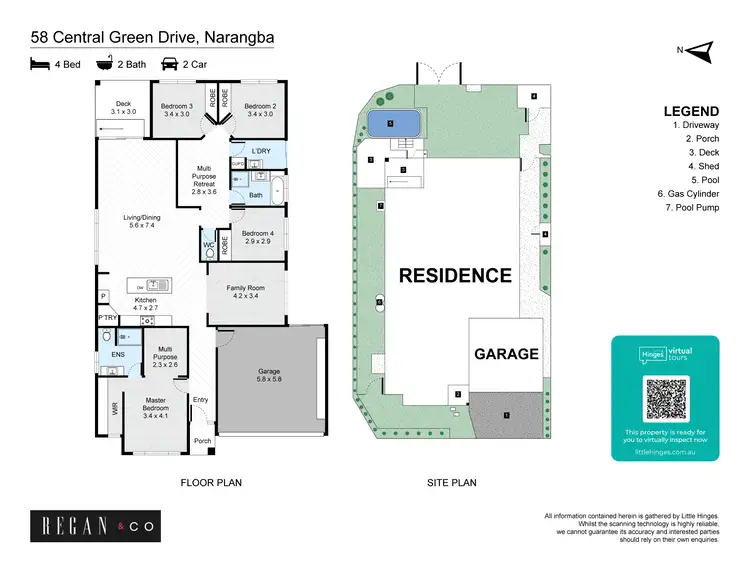 Floorplan of Homely house listing, 58 Central Green Drive, Narangba QLD 4504