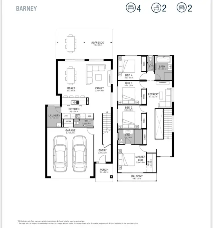 Floorplan of Homely house listing, 35 Sheridan Drive, Flagstone QLD 4280
