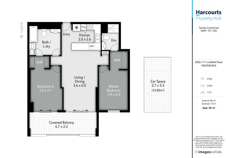 Floorplan of Homely apartment listing, 2502/111 Lindfield Road, Helensvale QLD 4212