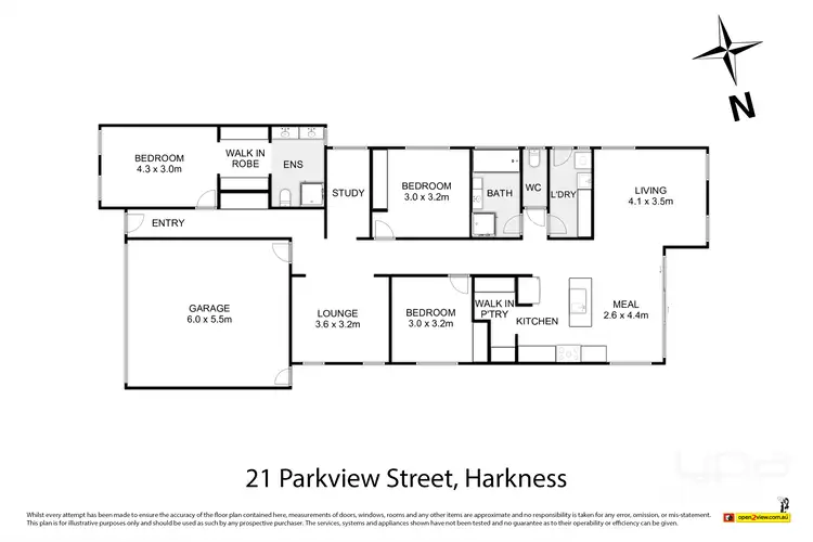 Floorplan of Homely house listing, 21 Parkview Street, Harkness VIC 3337