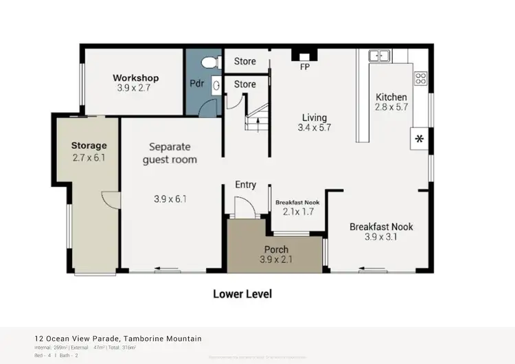 Floorplan of Homely house listing, 12 Ocean View Parade, Tamborine Mountain QLD 4272