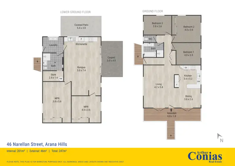 Floorplan of Homely house listing, 46 Narellan Street, Arana Hills QLD 4054