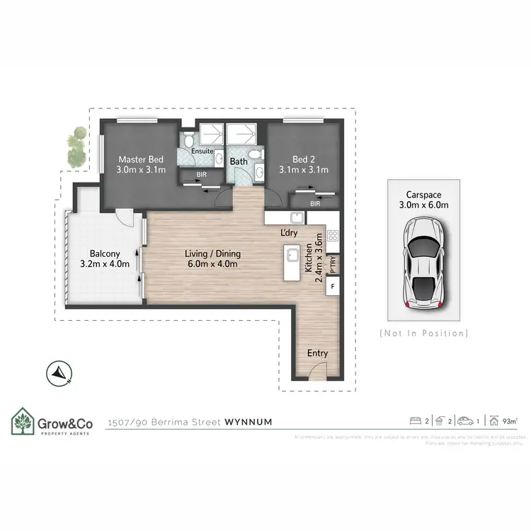 Floorplan of Homely apartment listing, 1507/90 Berrima Street, Wynnum QLD 4178