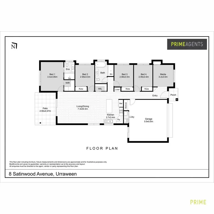Floorplan of Homely house listing, 8 Satinwood Avenue, Urraween QLD 4655