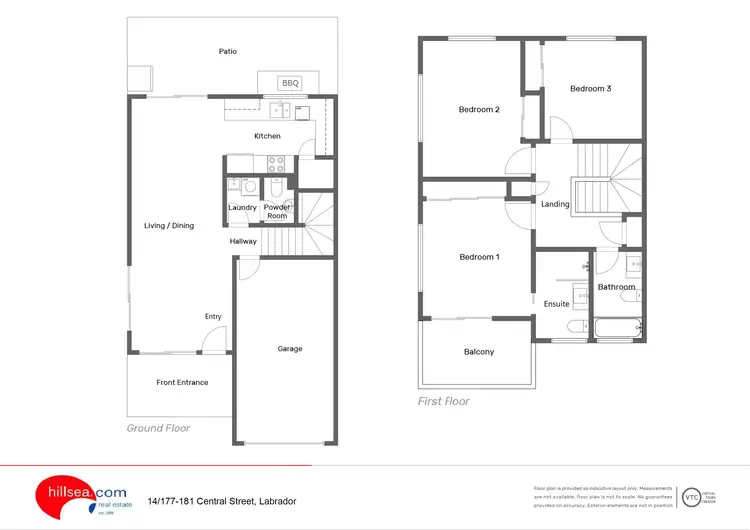 Floorplan of Homely townhouse listing, 14/177-181 Central Street, Labrador QLD 4215