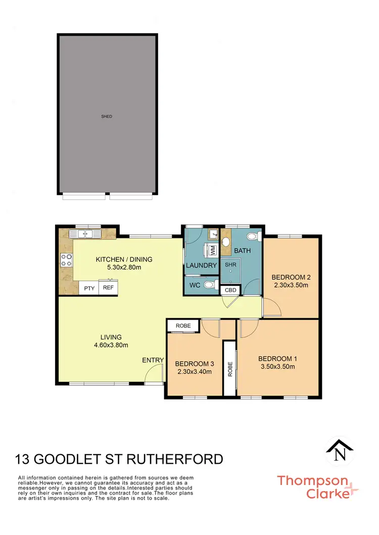 Floorplan of Homely house listing, 13 Goodlet Street, Rutherford NSW 2320