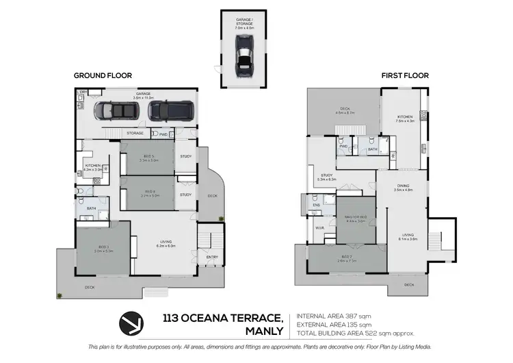 Floorplan of Homely house listing, 113 Oceana Terrace, Manly QLD 4179