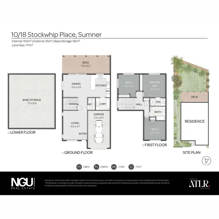 Floorplan of Homely townhouse listing, 10/18 Stockwhip Place, Sumner QLD 4074
