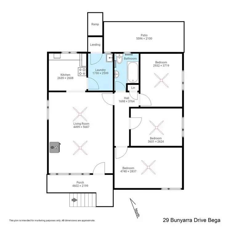 Floorplan of Homely house listing, 29 bunyarra Drive, Bega NSW 2550