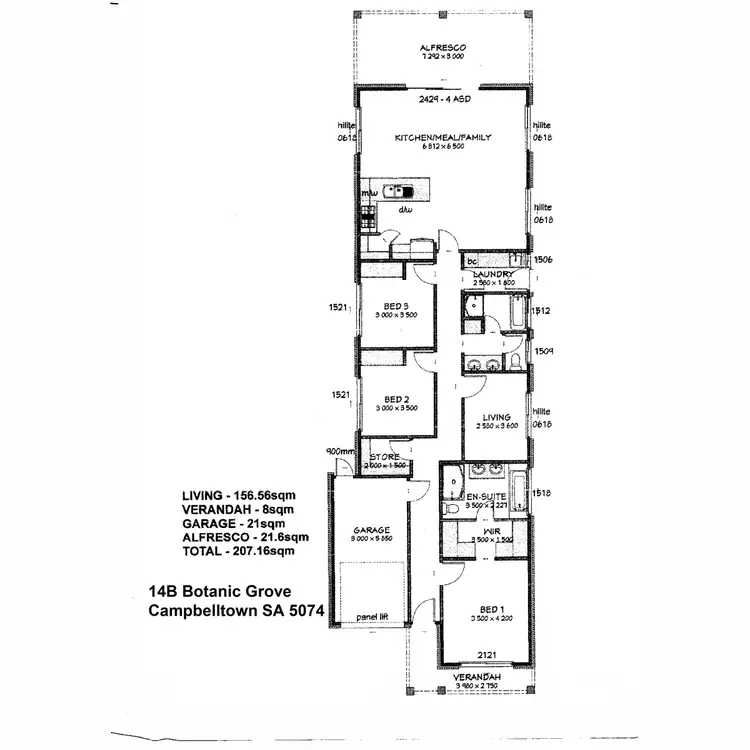 Floorplan of Homely house listing, 14B Botanic Grove, Campbelltown SA 5074