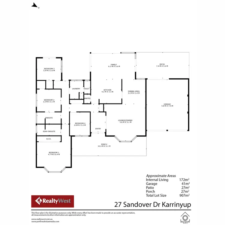 Floorplan of Homely house listing, 27 Sandover Drive, Karrinyup WA 6018