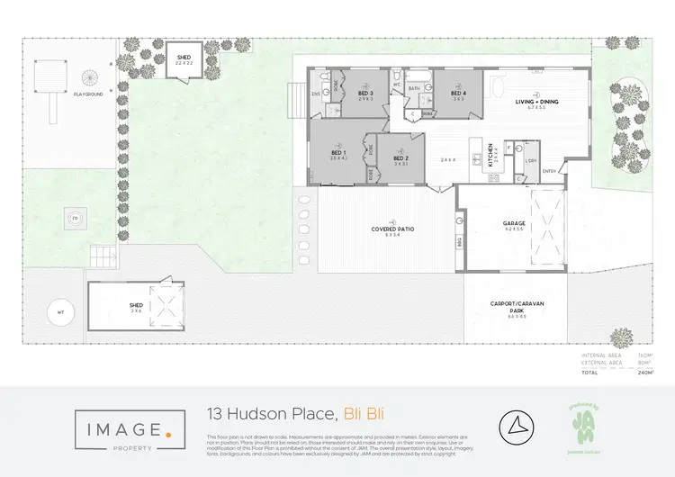 Floorplan of Homely house listing, 13 Hudson Place, Bli Bli QLD 4560