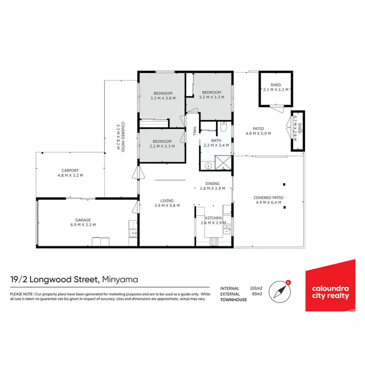Floorplan of Homely villa listing, 19/2 Longwood Street, Minyama QLD 4575