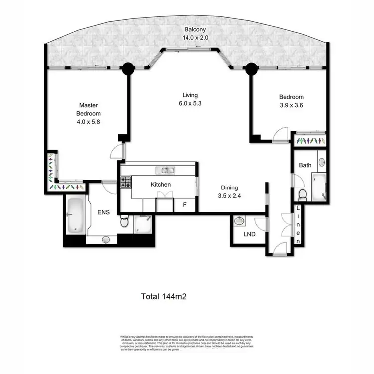 Floorplan of Homely apartment listing, 2402/132 Alice Street, Brisbane City QLD 4000