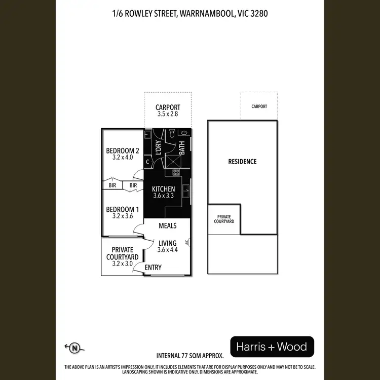 Floorplan of Homely unit listing, 1/6 Rowley Street, Warrnambool VIC 3280
