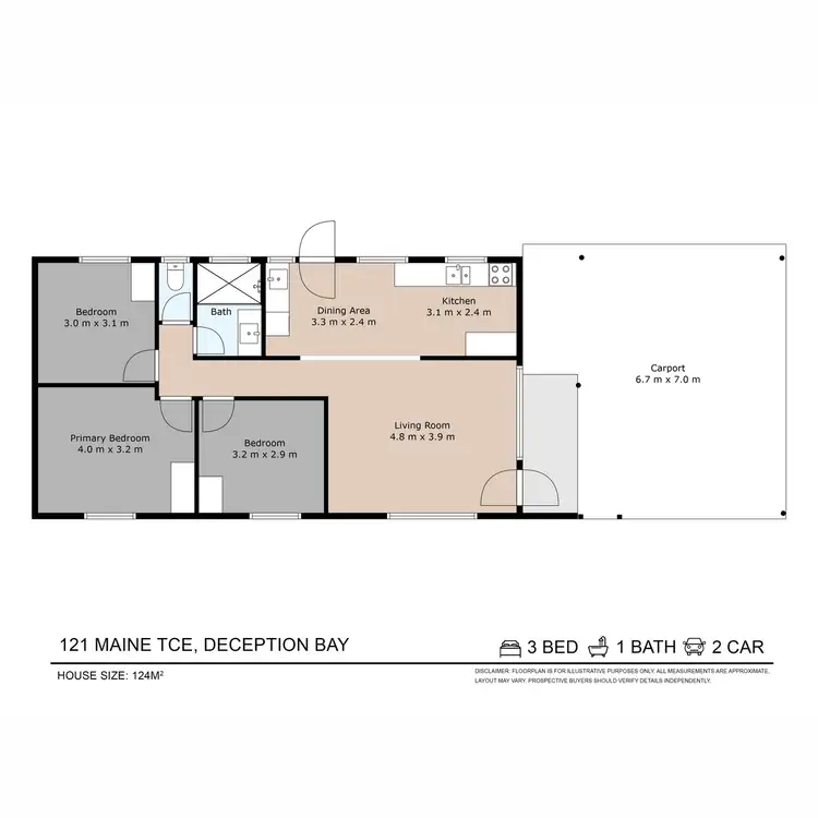 Floorplan of Homely house listing, 121 Maine Terrace, Deception Bay QLD 4508