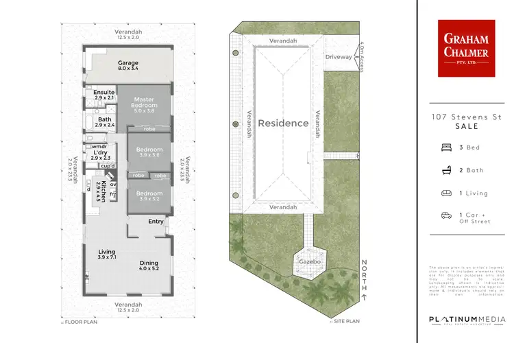 Floorplan of Homely house listing, 107 Stevens Street, Sale VIC 3850