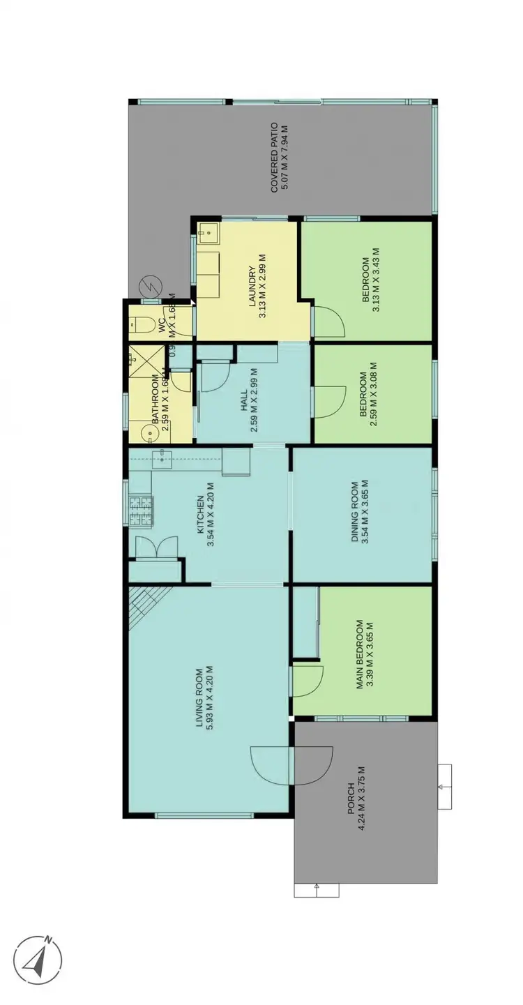 Floorplan of Homely house listing, 1/91 Fairbairn Road, Busselton WA 6280