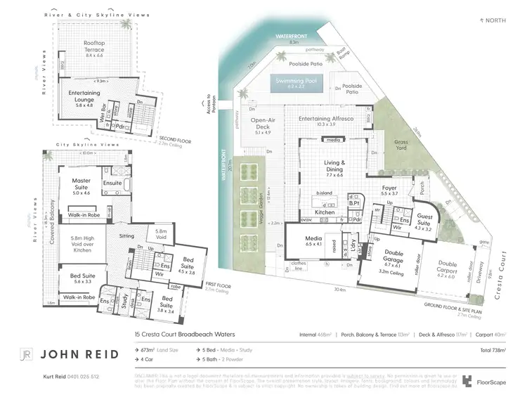 Floorplan of Homely house listing, 15 Cresta Court, Broadbeach Waters QLD 4218