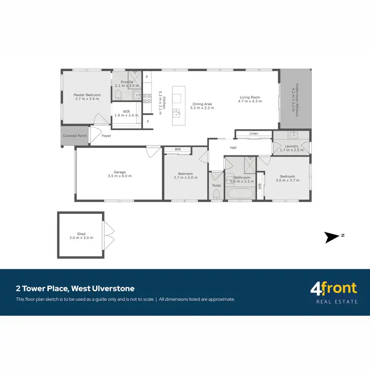 Floorplan of Homely house listing, 2 Tower Place, West Ulverstone TAS 7315