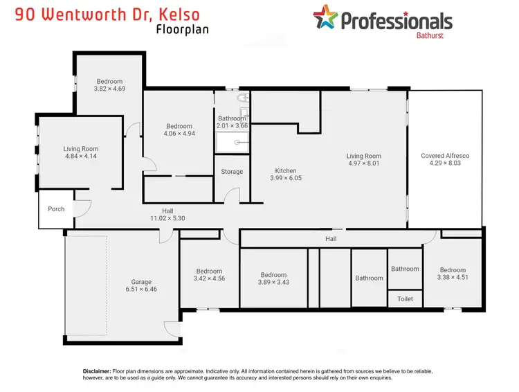Floorplan of Homely house listing, 90 Wentworth Drive, Kelso NSW 2795