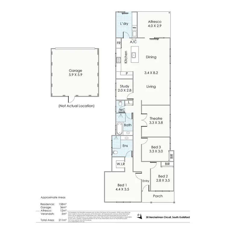 Floorplan of Homely house listing, 30 Berckelman Circuit, South Guildford WA 6055