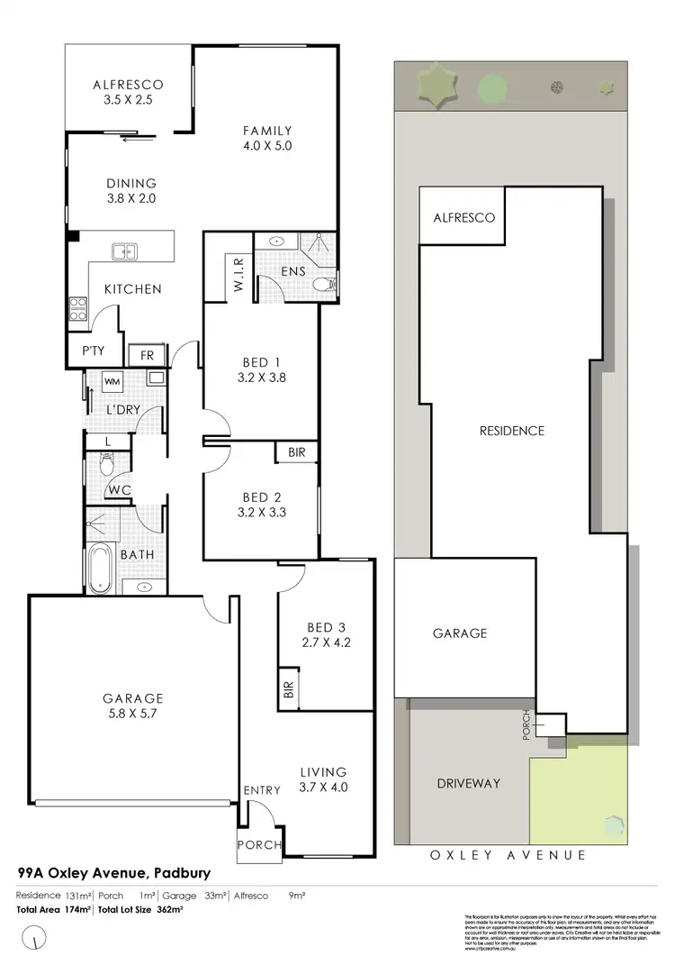 Floorplan of Homely house listing, 99A Oxley Avenue, Padbury WA 6025