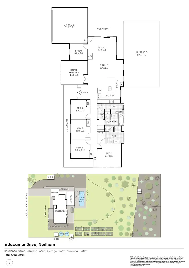 Floorplan of Homely rural property listing, 6 Jacamar Drive, Northam WA 6401