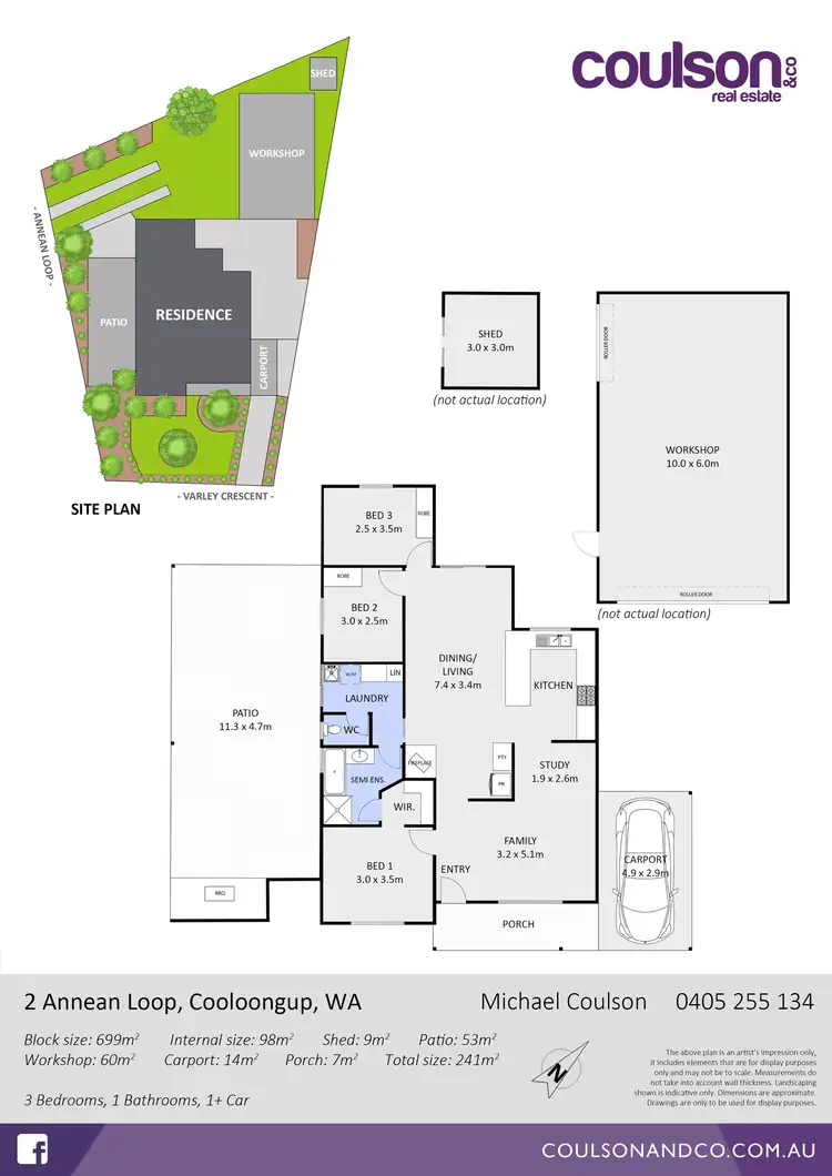 Floorplan of Homely house listing, 2 Annean Loop, Cooloongup WA 6168