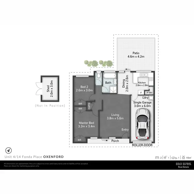 Floorplan of Homely villa listing, 4/14 Fonda Place, Oxenford QLD 4210