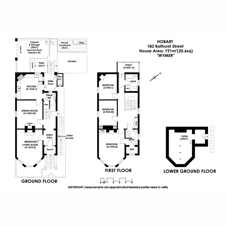 Floorplan of Homely house listing, 183 Bathurst Street, Hobart TAS 7000