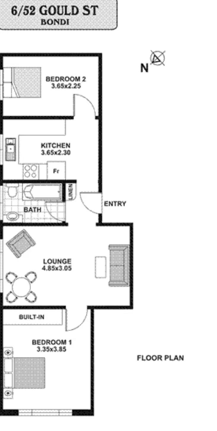 Floorplan of Homely apartment listing, 6/52 Gould Street, Bondi Beach NSW 2026