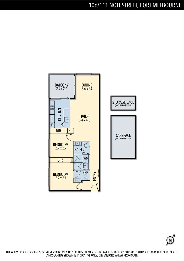 Floorplan of Homely apartment listing, 106/111 Nott Street, Port Melbourne VIC 3207