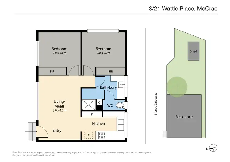 Floorplan of Homely unit listing, 3/21 Wattle Place, Mccrae VIC 3938