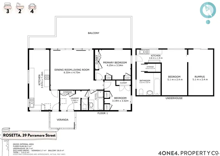 Floorplan of Homely house listing, 39 Parramore Street, Rosetta TAS 7010
