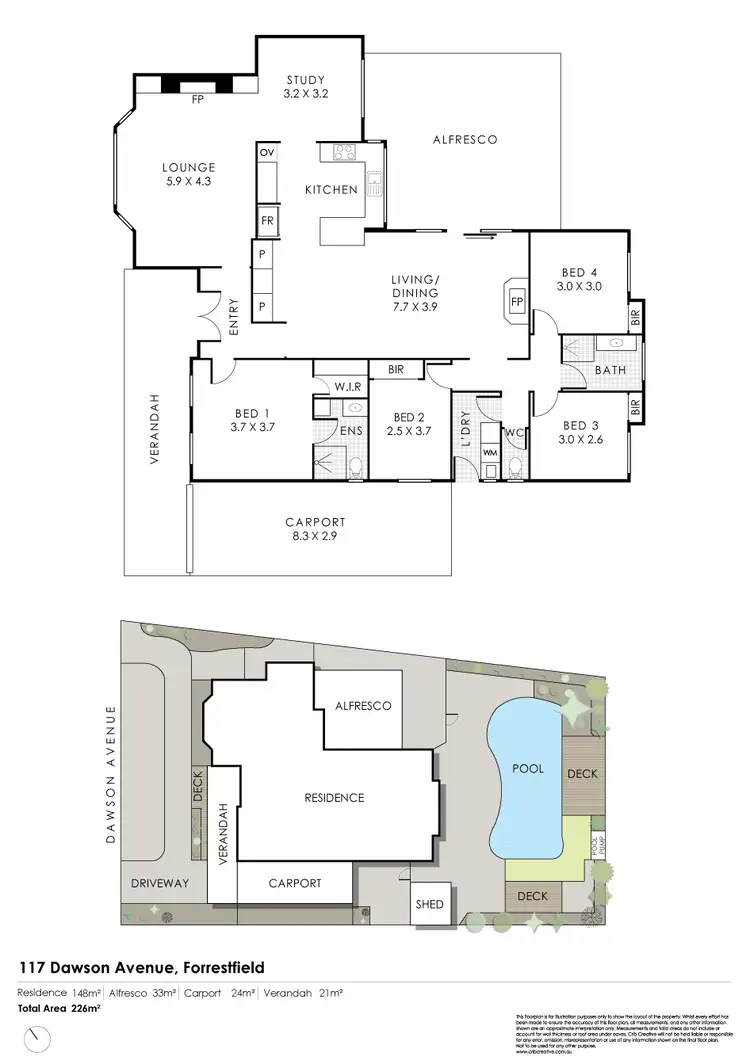 Floorplan of Homely house listing, 117 Dawson Avenue, Forrestfield WA 6058