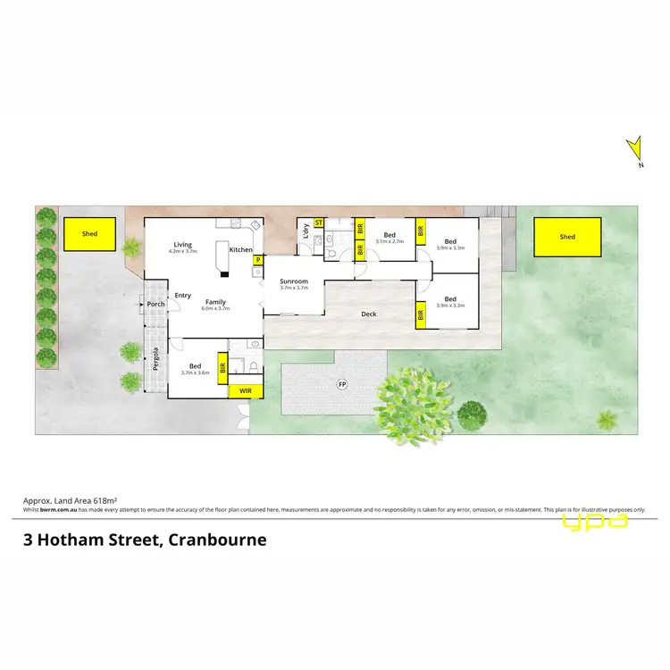 Floorplan of Homely house listing, 3 Hotham Street, Cranbourne VIC 3977
