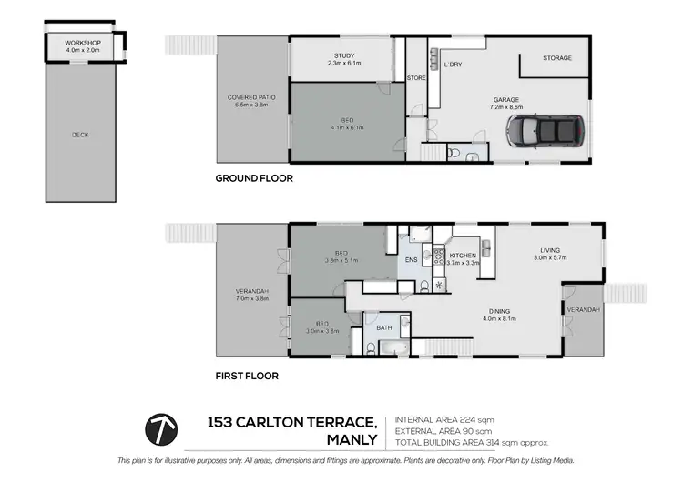 Floorplan of Homely house listing, 153 Carlton Terrace, Manly QLD 4179